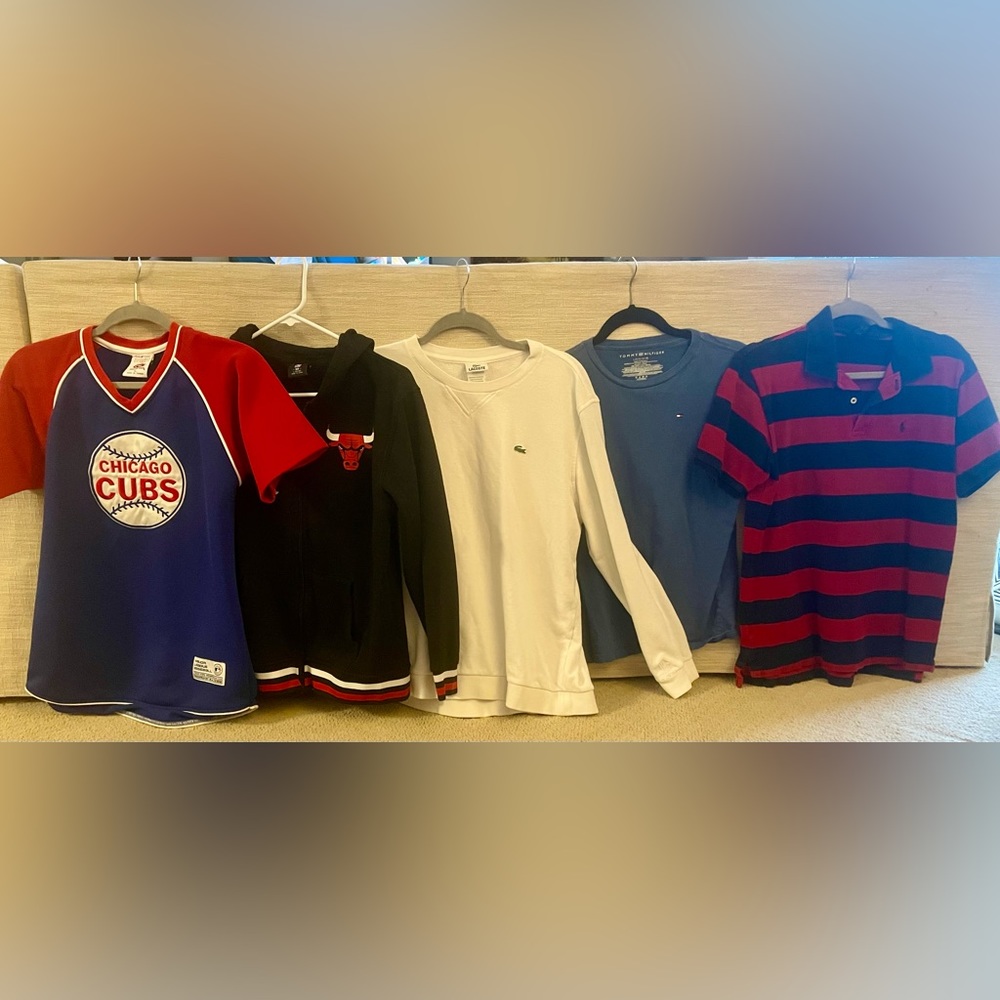 Boys size Large sweaters and long sleeves